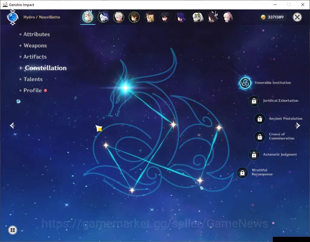 Genshin Impact Accounts ASIA|AR 60|12 Limited + 7 (*5Wep)|[NeuvilletteC1,F image 3