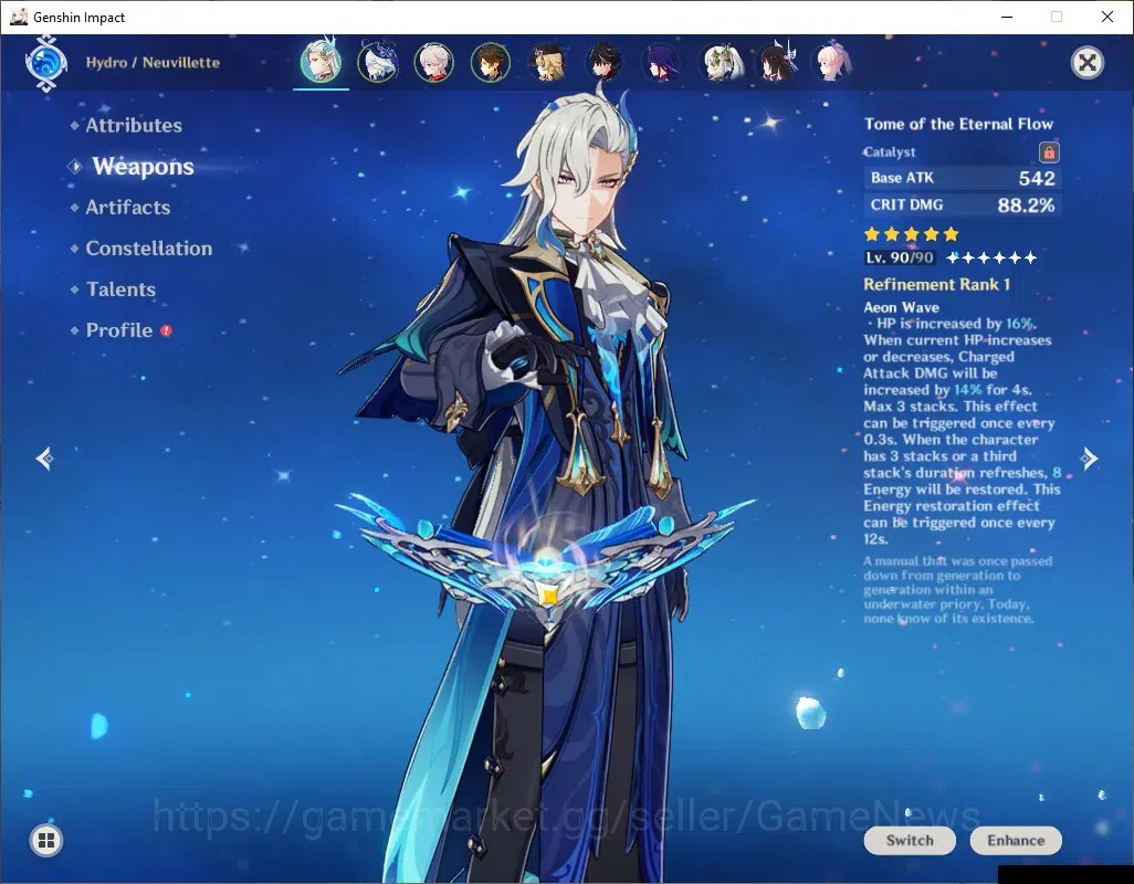Genshin Impact Accounts ASIA|AR 60|12 Limited + 7 (*5Wep)|[NeuvilletteC1,F image 8