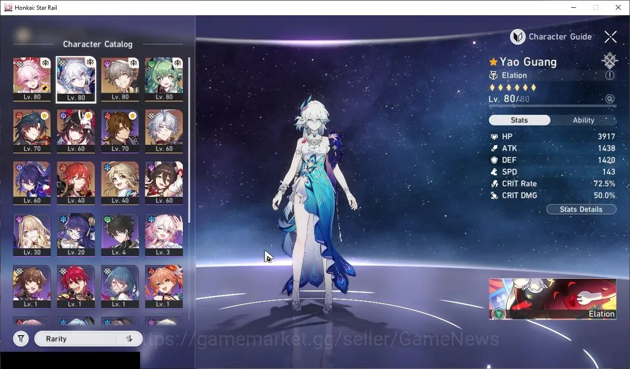 Honkai Star Rail Accounts Others Asia|TL 64|8 Limited|Evanescia,Yao Guang,Mortenax Blade,Phainon,HuoHuo,Sparkle|Female 4