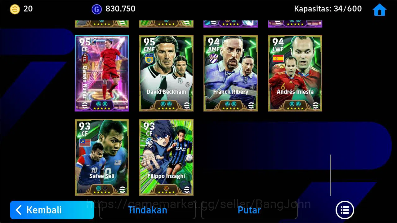 eFootball Accounts Power 3202, Bale blitz, vieri epic, totti epic, Be image 2