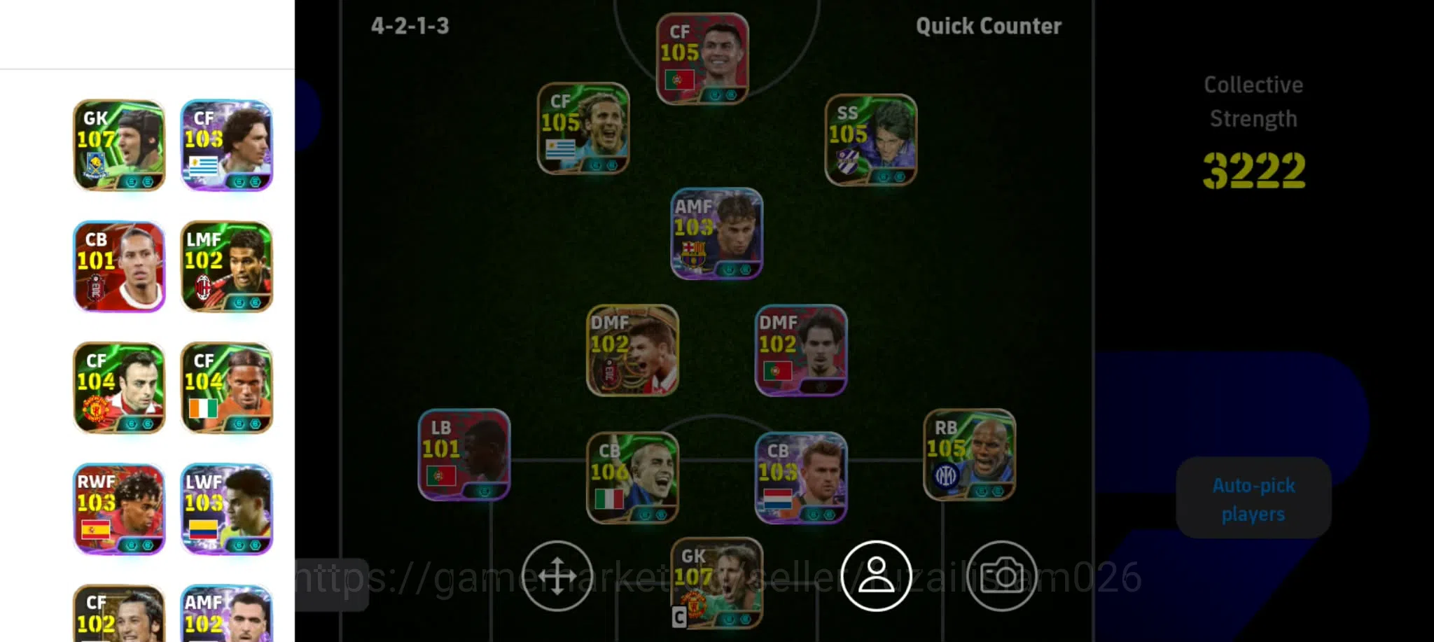 eFootball Accounts Legends & Iconic Players eFootball Dream Team | 3222 Collective Strength | Safe Account 1
