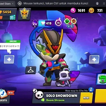 Brawl Stars Accounts Trophy 5454|33 Brawlers|2 Max(Shelly,Edgar)|1 Hypercharge(Rico),1 Legendary(Shelly),4 Mythic,10 Epic