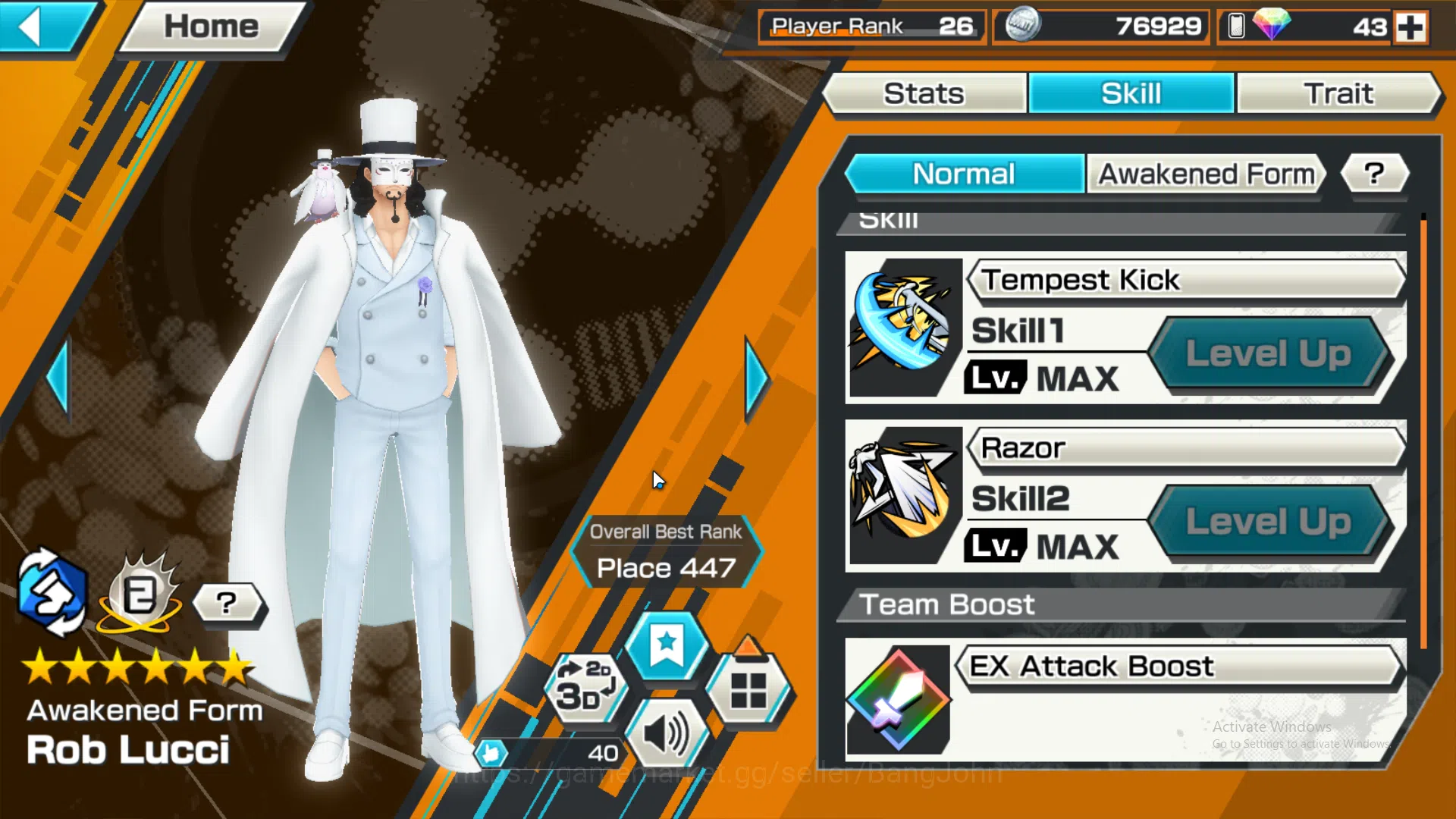 One Piece Bounty Rush Accounts GLOBAL | EX 2 | borsalino, Awakened Rob lucci more image 10