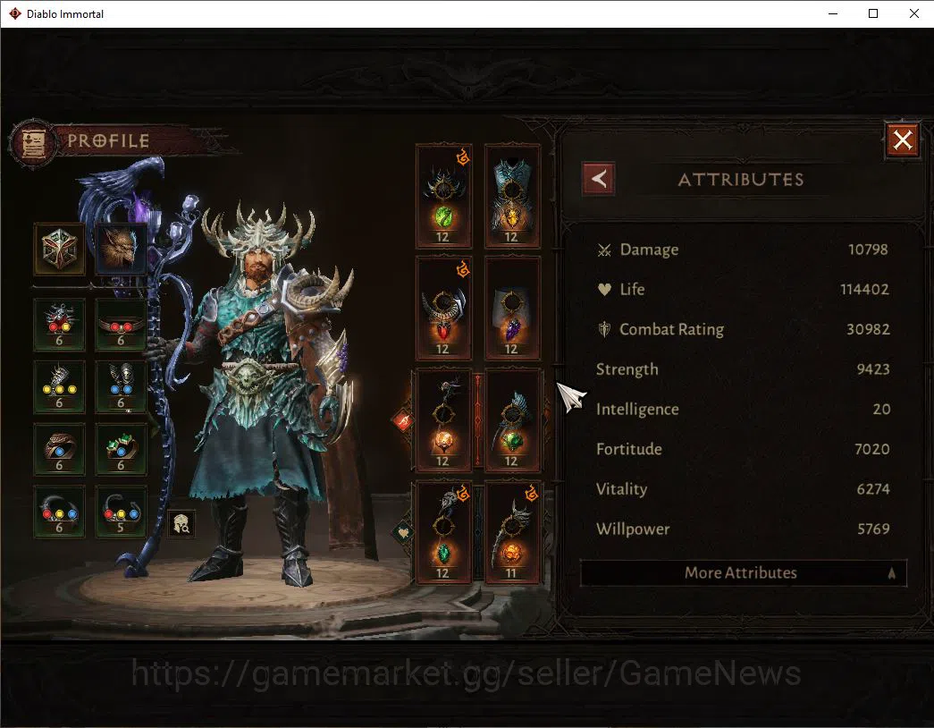 Diablo Immortal Accounts SEA-Chain Of Honor|Lv60(360)|Druid|30k Cr|Reso 330 image 3
