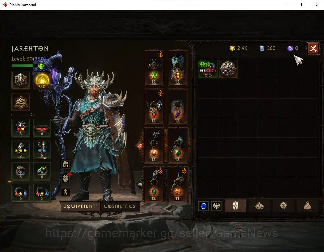 Diablo Immortal Accounts SEA-Chain Of Honor|Lv60(360)|Druid|30k Cr|Reso 330 image 5