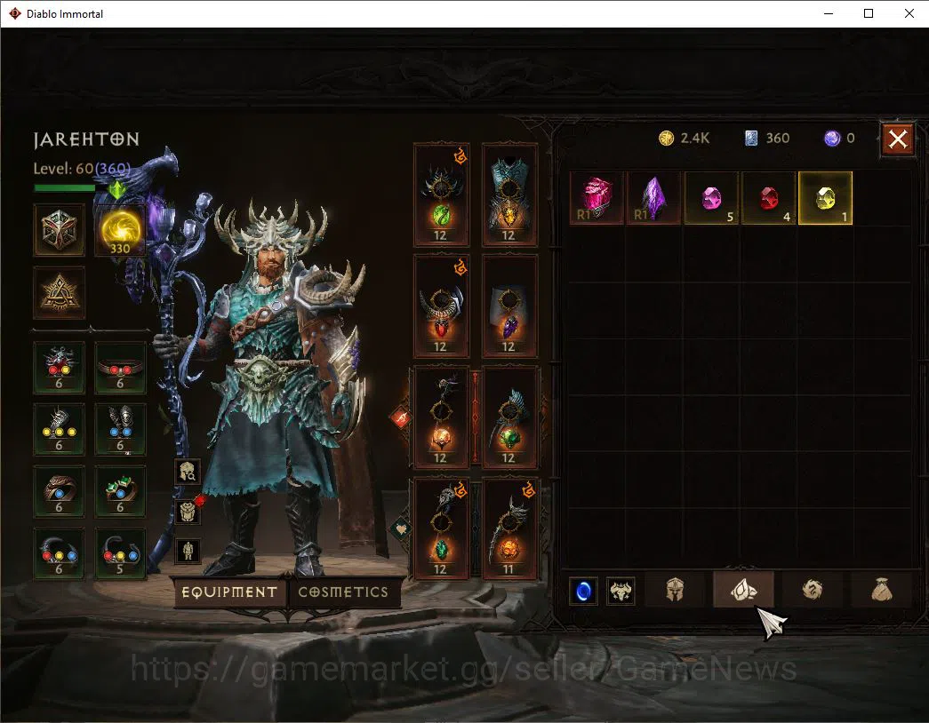 Diablo Immortal Accounts SEA-Chain Of Honor|Lv60(360)|Druid|30k Cr|Reso 330 image 6
