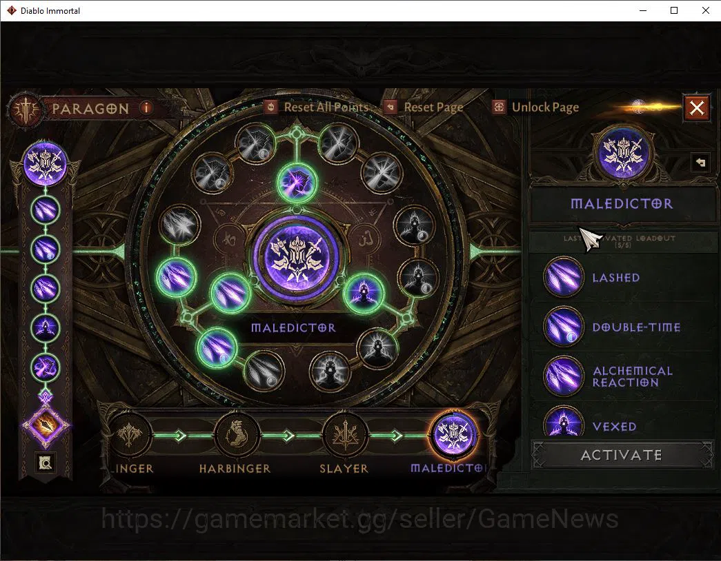 Diablo Immortal Accounts SEA-Chain Of Honor|Lv60(360)|Druid|30k Cr|Reso 330 image 9