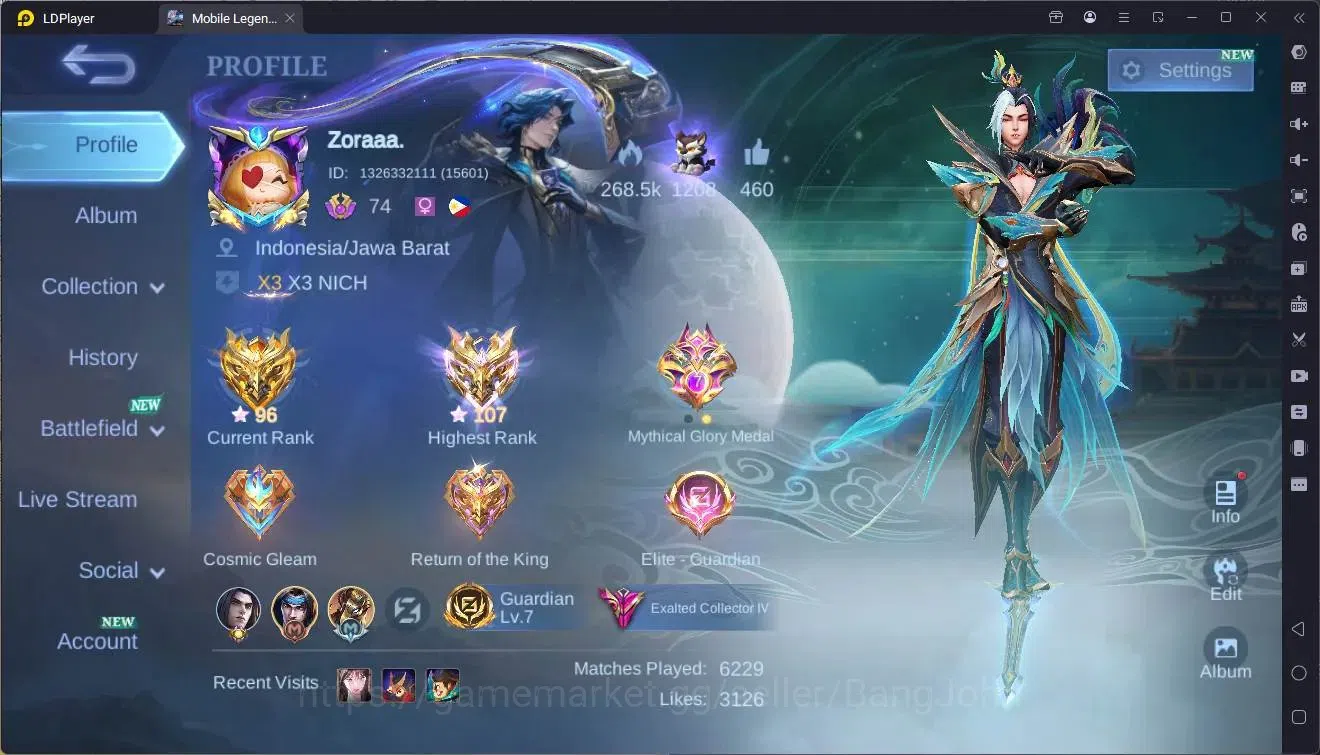 Mobile Legends: Bang Bang Accounts Global|Hero 125|Skin 331|Exalted|Legend GS|KOF GS, image 20