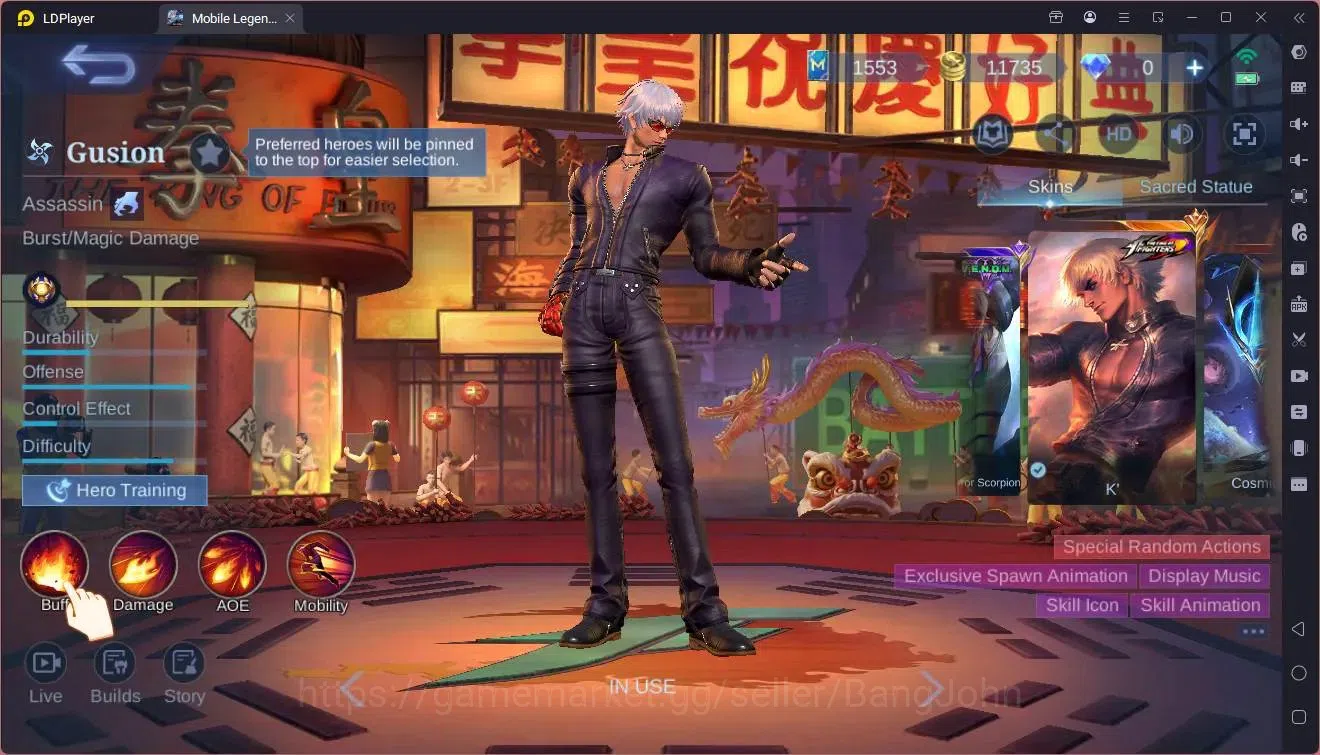 Mobile Legends: Bang Bang Accounts Global|Hero 125|Skin 331|Exalted|Legend GS|KOF GS, image 6