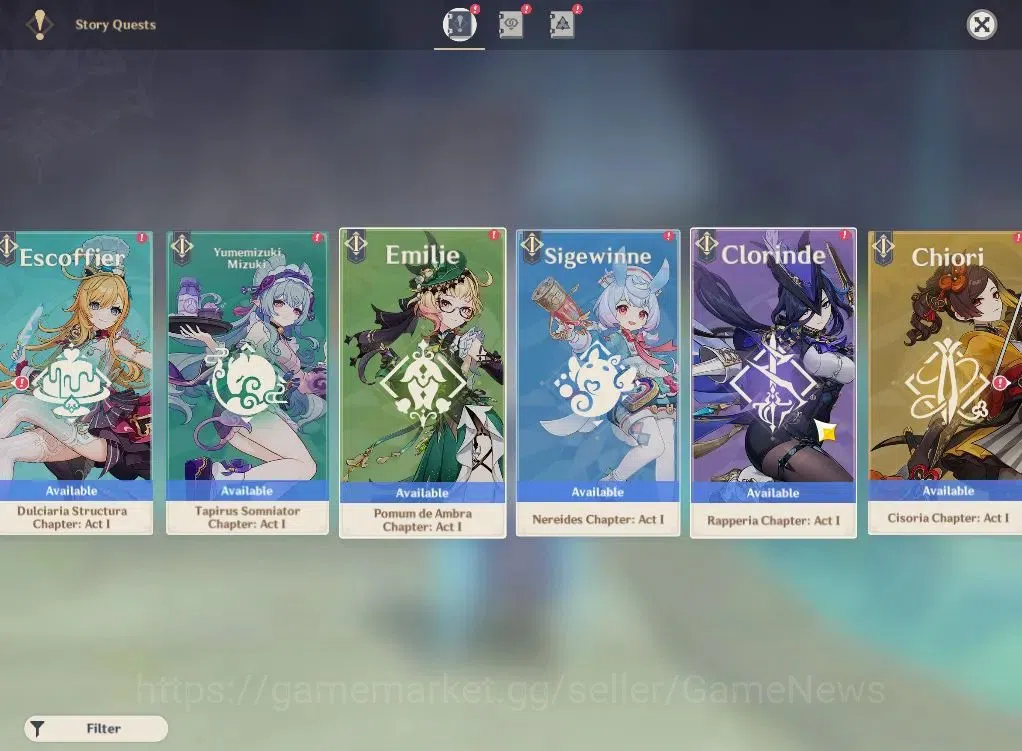 Genshin Impact Accounts Mid Game ASIA|AR 56|6 Limited+2(*5Weapon)|NeuvilleteC1,Chiori+Sign,Lyney,Raiden,Kazuha,Etc|Mc 15