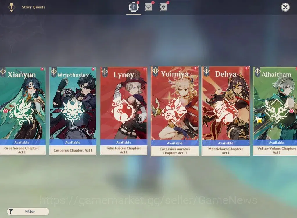 Genshin Impact Accounts Mid Game ASIA|AR 56|6 Limited+2(*5Weapon)|NeuvilleteC1,Chiori+Sign,Lyney,Raiden,Kazuha,Etc|Mc 16