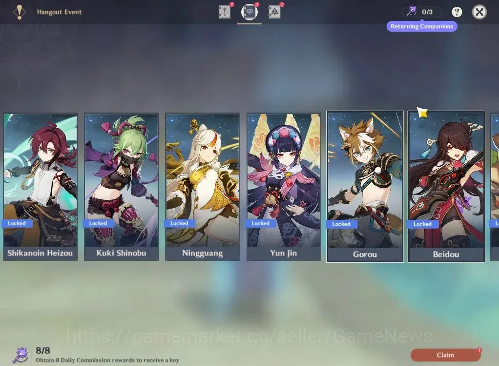 Genshin Impact Accounts Mid Game ASIA|AR 56|6 Limited+2(*5Weapon)|NeuvilleteC1,Chiori+Sign,Lyney,Raiden,Kazuha,Etc|Mc 18