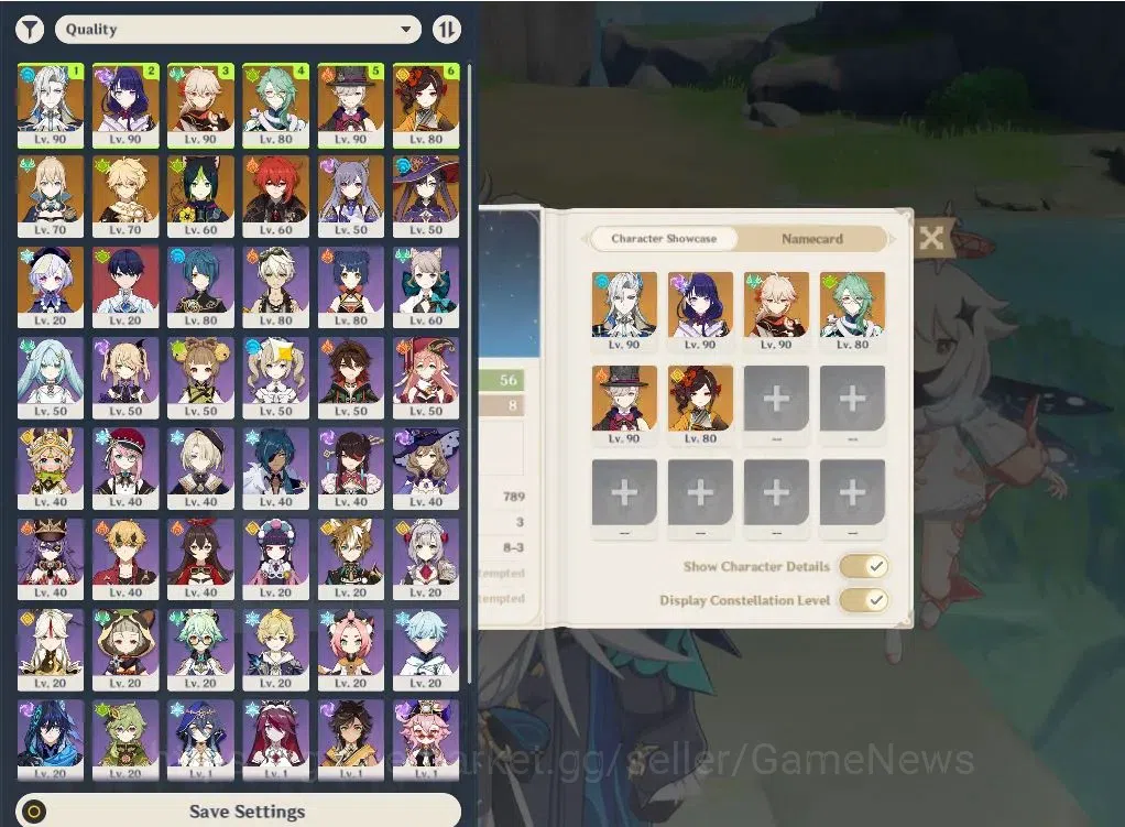Genshin Impact Accounts Mid Game ASIA|AR 56|6 Limited+2(*5Weapon)|NeuvilleteC1,Chiori+Sign,Lyney,Raiden,Kazuha,Etc|Mc 2