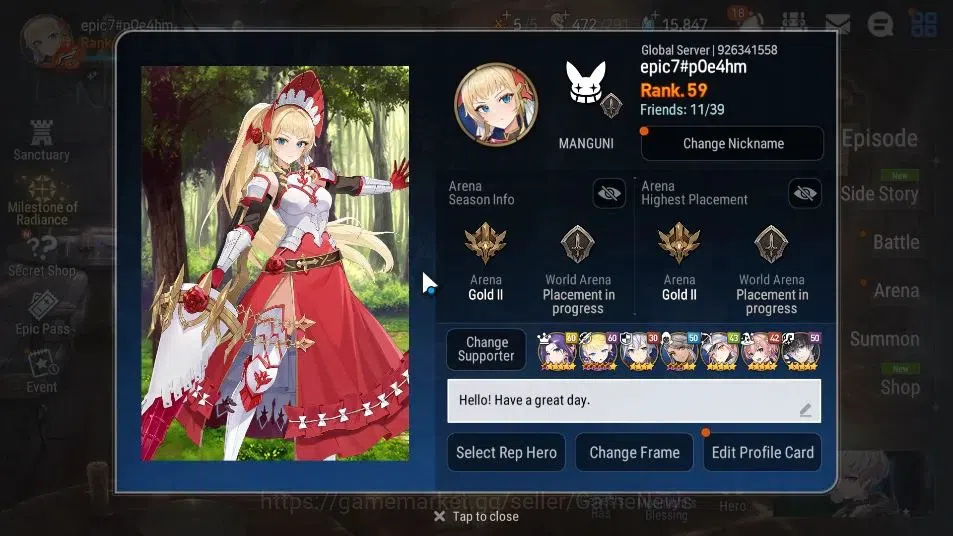 Epic Seven Accounts GLOBAL Unverif|6 ML(NM Luna,SS Vivian,DD Ray,Etc)+ image 2