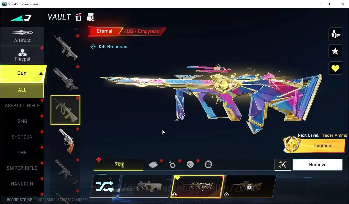 Blood Strike Accounts Others ASIA|ETERNAL AUG-Empyrean Lv2|Melee ULTRA Lightblade|Limited Origin-12 Lv2|4 4
