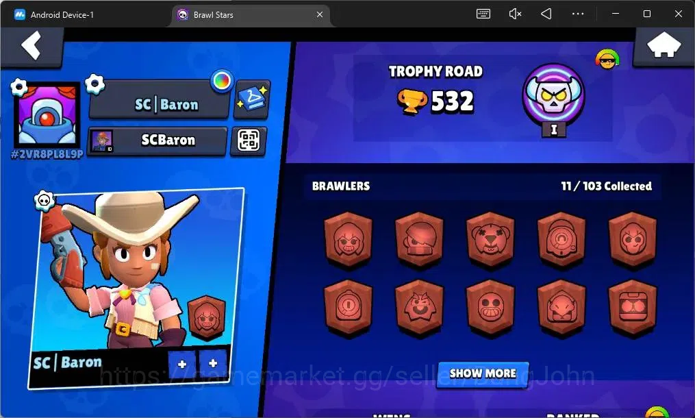 Brawl Stars Accounts Global |532 Trophy|11 Brawler|2 Max Hypercharge(Sh image 2
