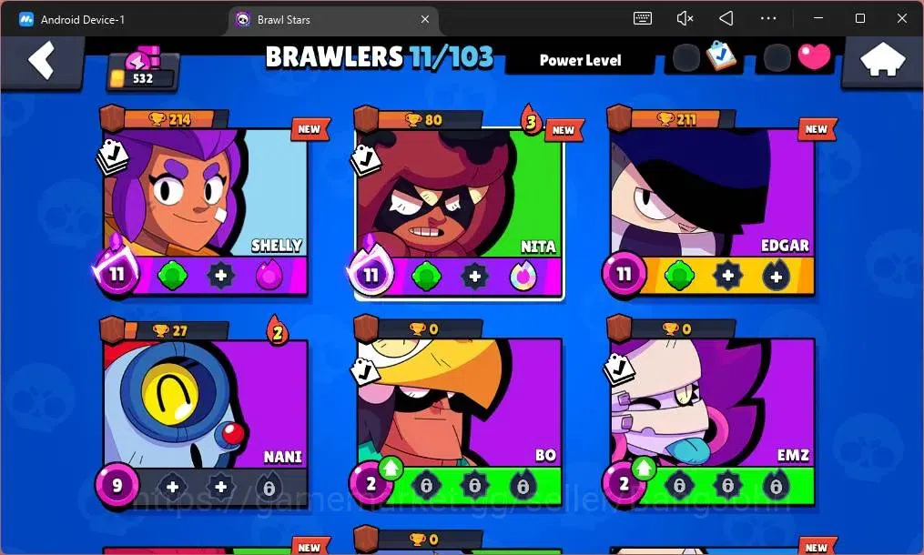 Brawl Stars Accounts Global |532 Trophy|11 Brawler|2 Max Hypercharge(Sh image 5