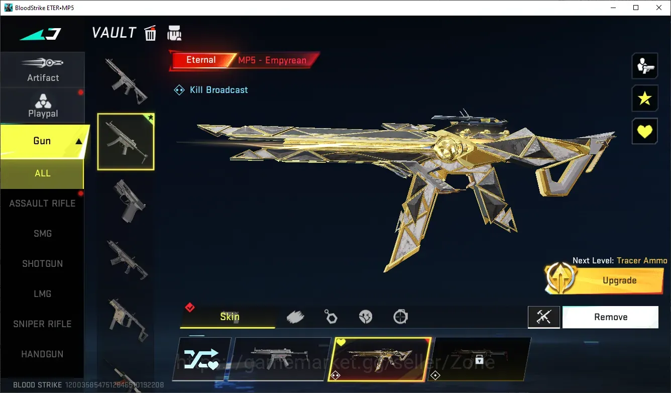 Blood Strike Accounts Starter ASIA Starter|1 ETERNAL: MP5-Empyrean Lv2|1 ULTRA VSS-Ghost Blade|Check 1