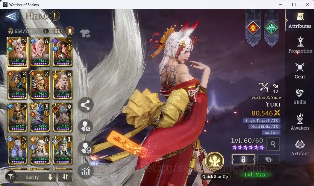 Watcher of Realms Accounts Global 60xx|Power 8M|10 Lord Lovar,Praetus,Valdero image 4