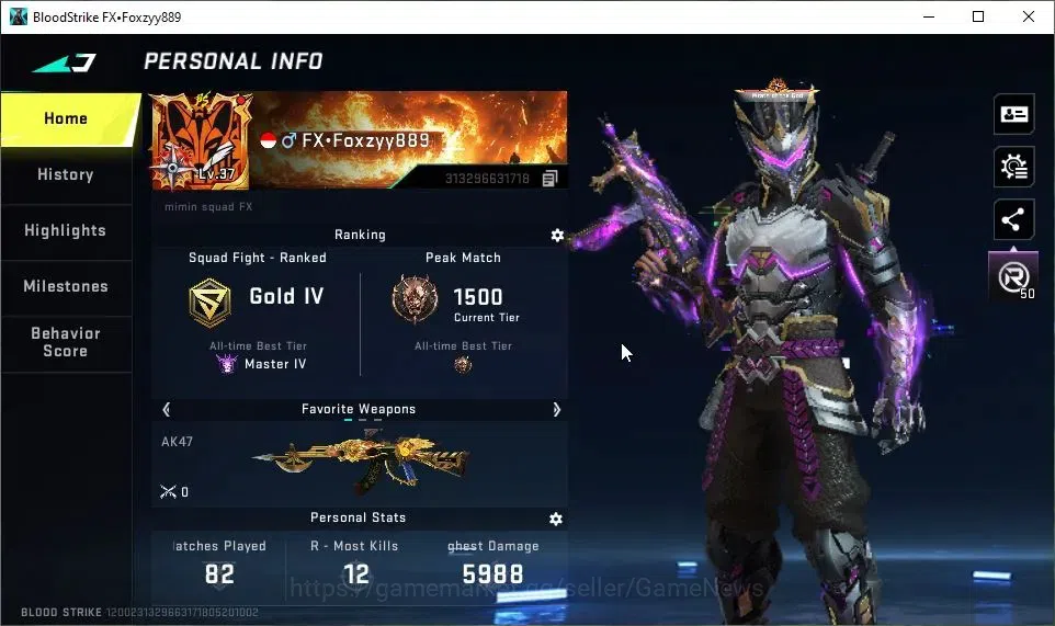 Blood Strike Accounts ASIA|ETERNAL Desert Eagle-Scorpius|Melee Talon Kni image 2