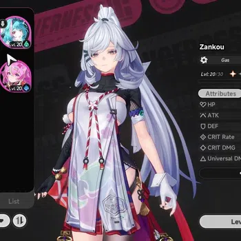 Neverness to Everness Accounts America|HL 11|TL 4|1 S-Class 1 Limit [Zankou+Skin]|3 Glider [Scarlet