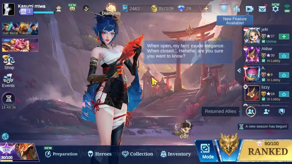 Mobile Legends: Bang Bang Accounts Collector Hero 133|Skin 357|Highest Imo 115|Legend Freya|Benedetta[Soul Vessel & Ducati 1