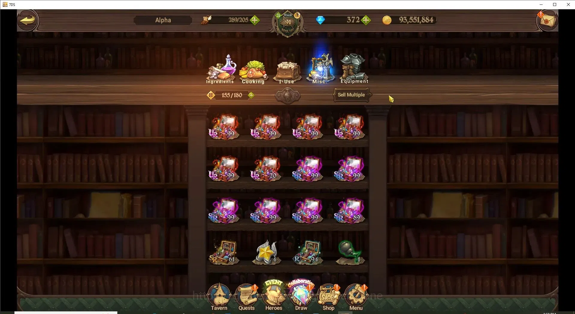 The Seven Deadly Sins: Grand Cross Accounts Endgame Global|3,7M CC|152 LS|372 Gem|4 LR+10 UR+Full Collab Gachiakuta|Nemesis 17