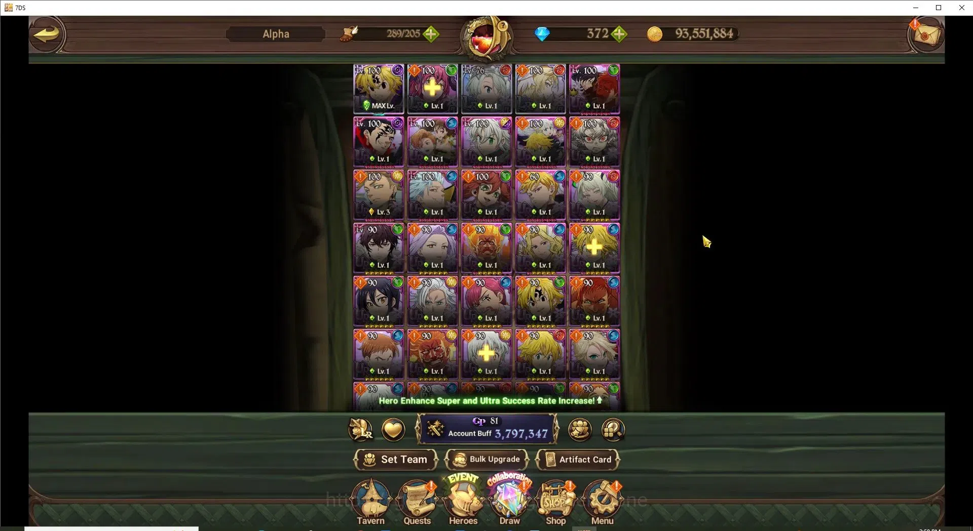 The Seven Deadly Sins: Grand Cross Accounts Endgame Global|3,7M CC|152 LS|372 Gem|4 LR+10 UR+Full Collab Gachiakuta|Nemesis 3