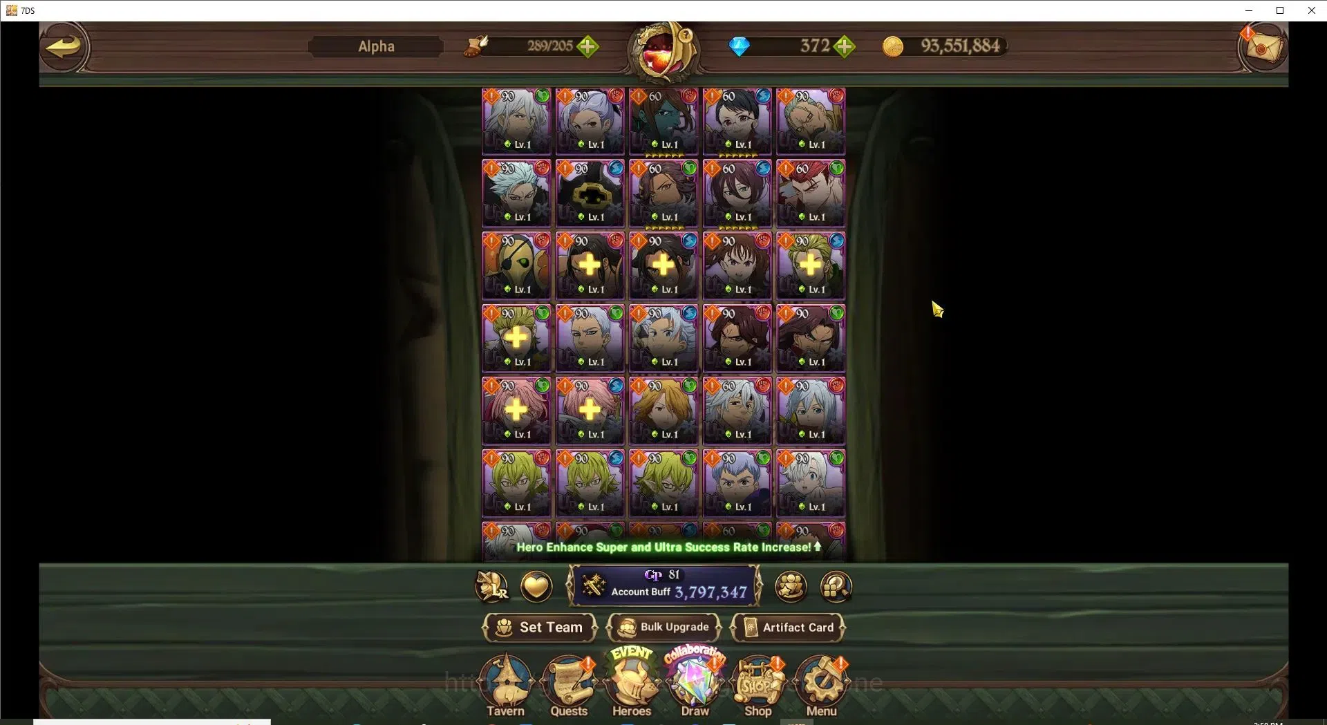 The Seven Deadly Sins: Grand Cross Accounts Endgame Global|3,7M CC|152 LS|372 Gem|4 LR+10 UR+Full Collab Gachiakuta|Nemesis 6