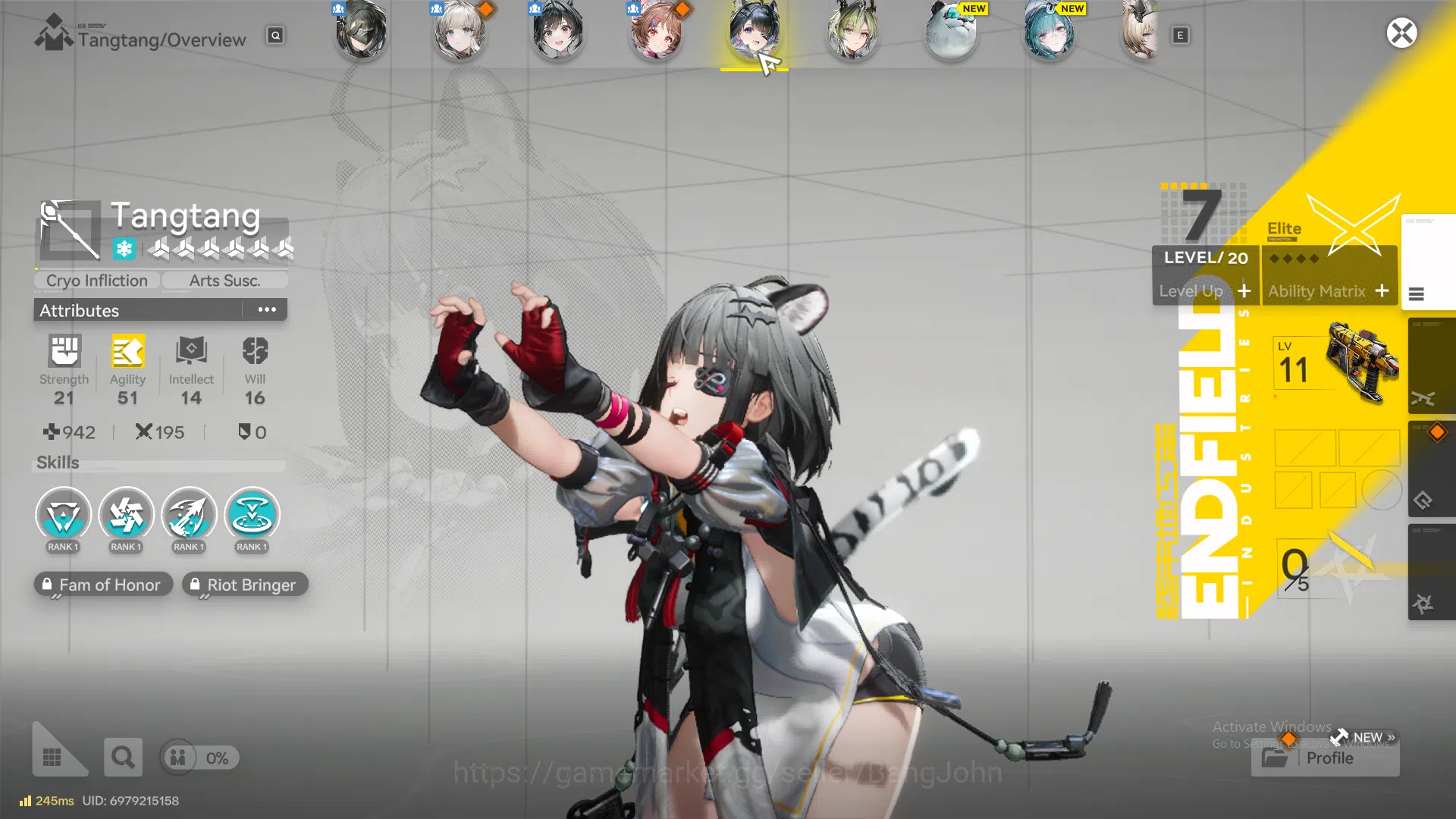Arknights: Endfield Accounts NA EU |Starter | 1Limit | Tangtang,Ardelia,Lifeng,Wufgard |AKE290B