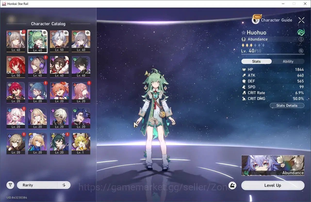 Honkai Star Rail Accounts Starter Asia|TL32 |Starter Phainon + Huohuo + Argenti + Bronya |744K Credits|TakeMail(HSR7025Z) 1