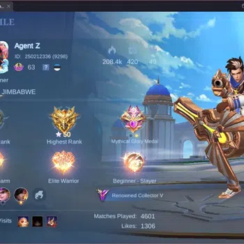 Mobile Legends: Bang Bang Accounts Collector Global |Hero 123|Skin 202|Renowned|Luckybox Zhask|CC Natalia|Ligtborn