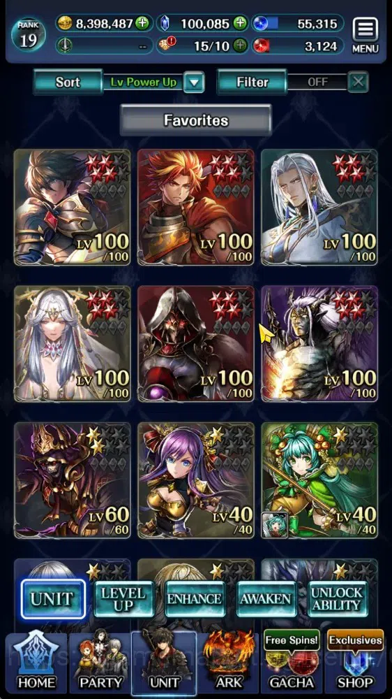 Last Cloudia Accounts Endgame GlobalRank 19|100K Cryst|Collab BF(Oracle Knight Ark,FG Vargas)+Top Tier(Telestio,G 1