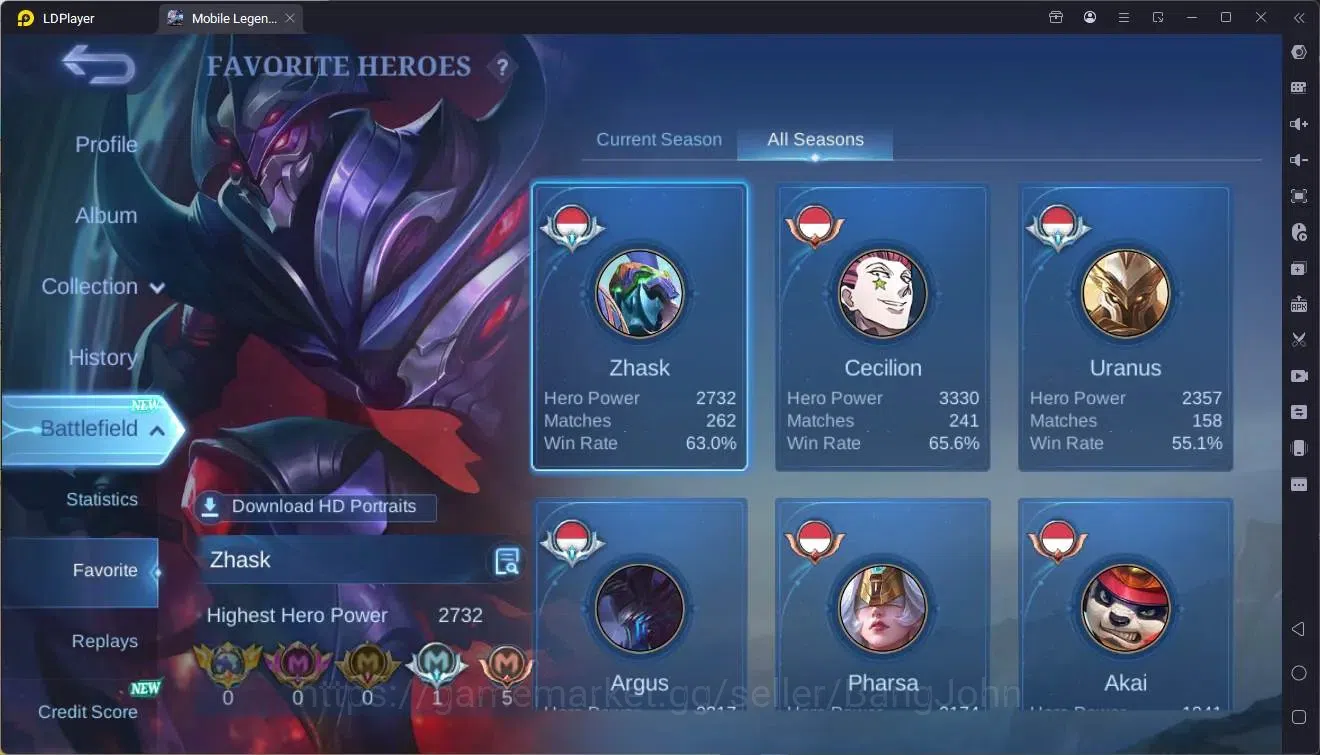 Mobile Legends: Bang Bang Accounts Global|Hero 97|Skin 313|Exalted|Ducati Leomord|HxH image 4