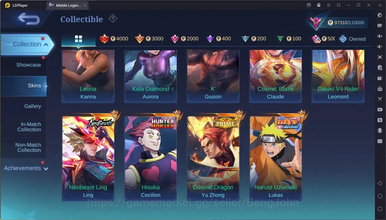 Mobile Legends: Bang Bang Accounts Global|Hero 97|Skin 313|Exalted|Ducati Leomord|HxH image 8