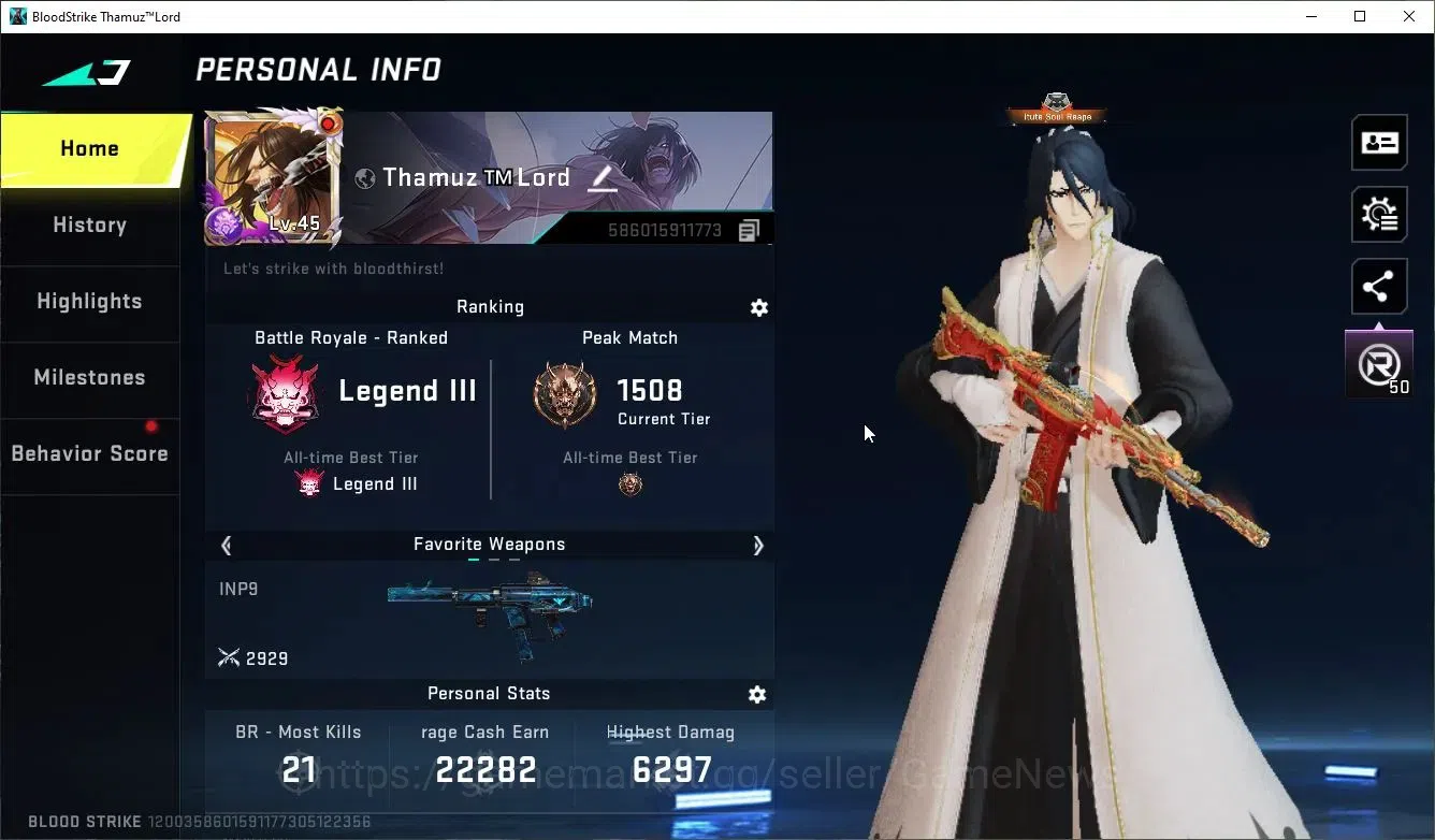 Blood Strike Accounts ASIA|4 ULTRA[JET,M4A1-Dragon,AUG-FFox,Etc]|Collab  image 2