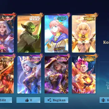 Mobile Legends: Bang Bang Accounts Others 384 Skin|kinLegend: Legend |SkinCollab:Cyclopsb,StarWars|SkinLuckyBox