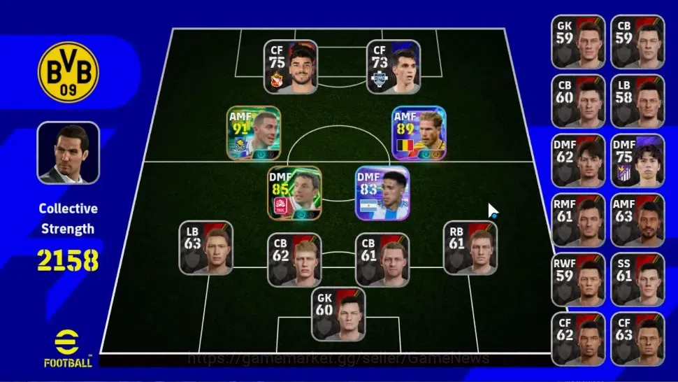 eFootball Accounts Starter Android| Fresh Starter| 2 Epic Eden Hazard,Mark Van Bommel | Show Time Kevin De Bruyne | Check SS 1
