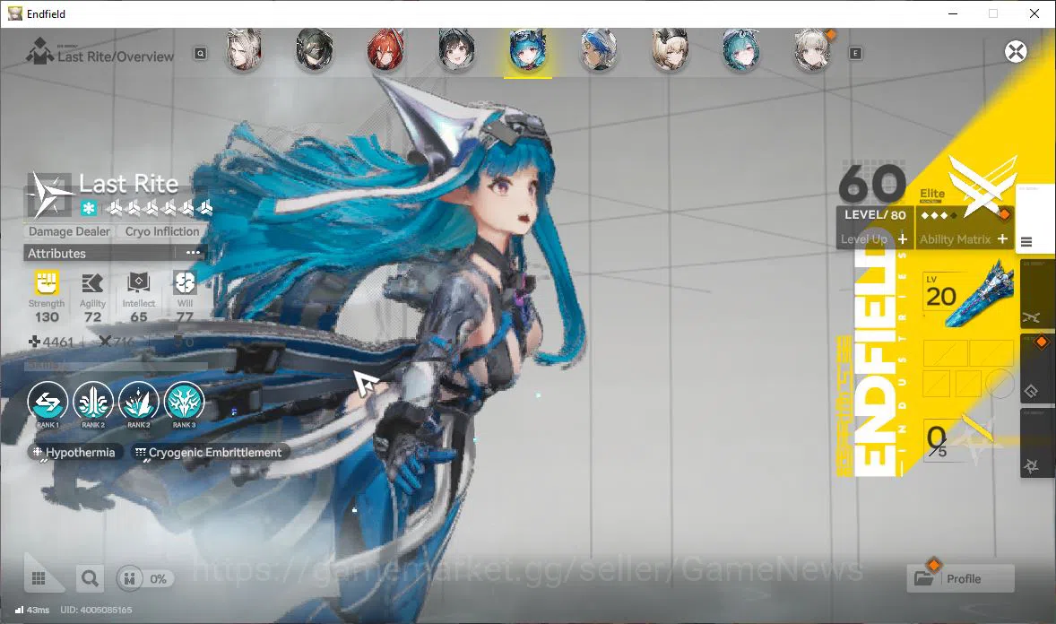 Arknights: Endfield Accounts ASIA|Lv56|SSR7(2Limit)11(*6WP)|LaevatainP1+sign,Gi image 15
