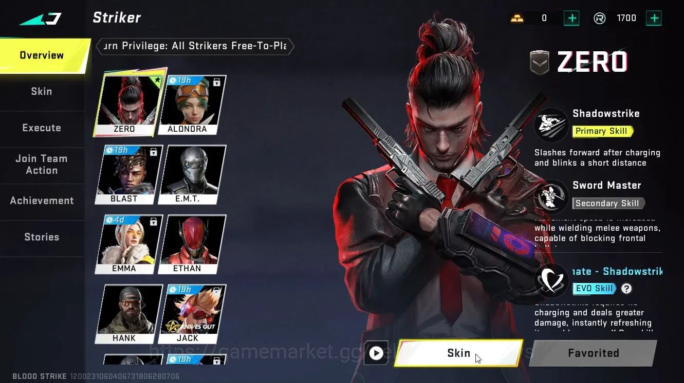 Blood Strike Accounts ASIA|ULTRA Striker ZERO-Agent Zero|Legendary [Skyd image 3
