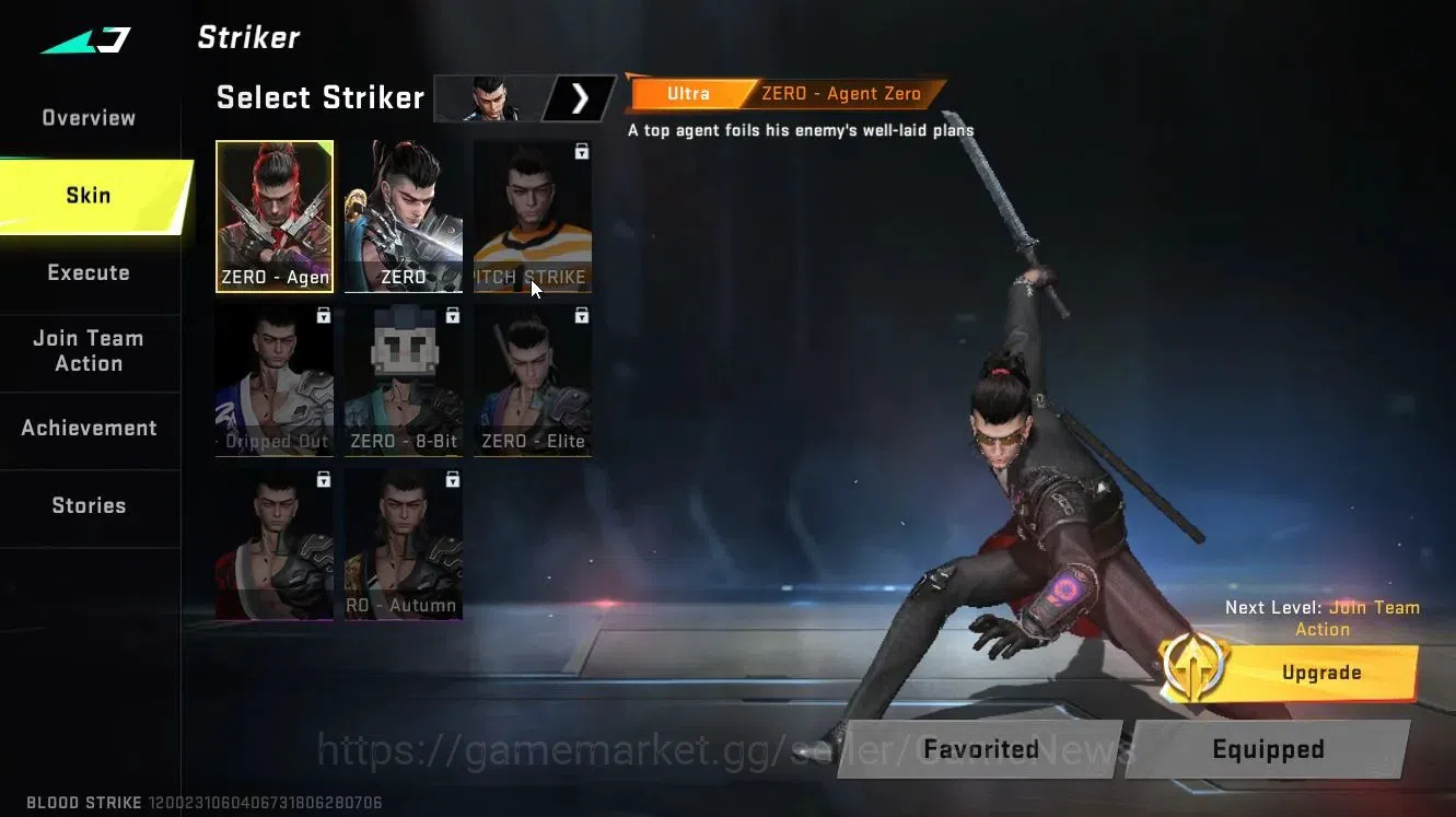 Blood Strike Accounts ASIA|ULTRA Striker ZERO-Agent Zero|Legendary [Skyd image 4