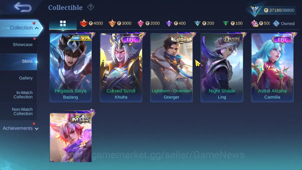 Mobile Legends: Bang Bang Accounts Hero 94|Skin 152|CC(Badang,Natalia),Annual Hayabus image 11