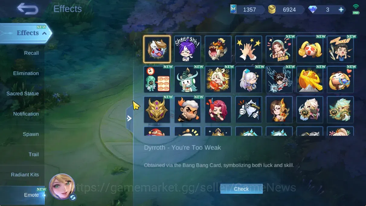 Mobile Legends: Bang Bang Accounts Hero 94|Skin 152|CC(Badang,Natalia),Annual Hayabus image 18