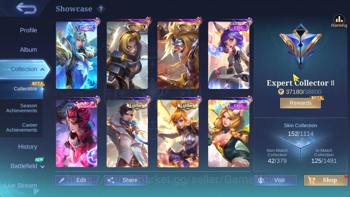 Mobile Legends: Bang Bang Accounts Hero 94|Skin 152|CC(Badang,Natalia),Annual Hayabus image 3