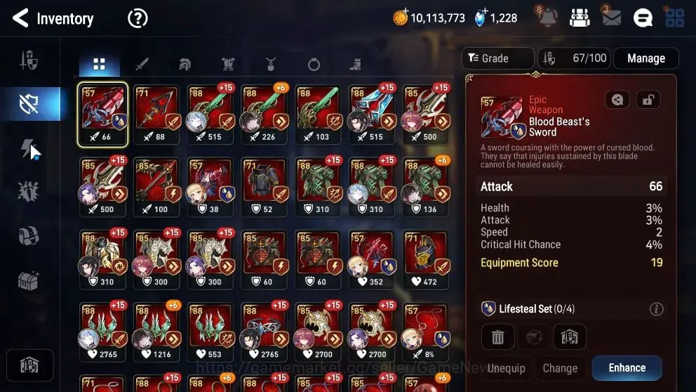 Epic Seven Accounts High-End Global UnVerif|NewEra|2 ML(Lone Cresent Bellona,Lionheart Cermia)+Abyss 18