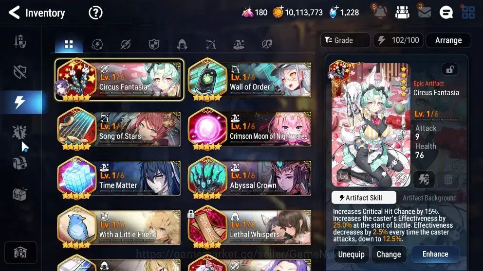 Epic Seven Accounts High-End Global UnVerif|NewEra|2 ML(Lone Cresent Bellona,Lionheart Cermia)+Abyss 19