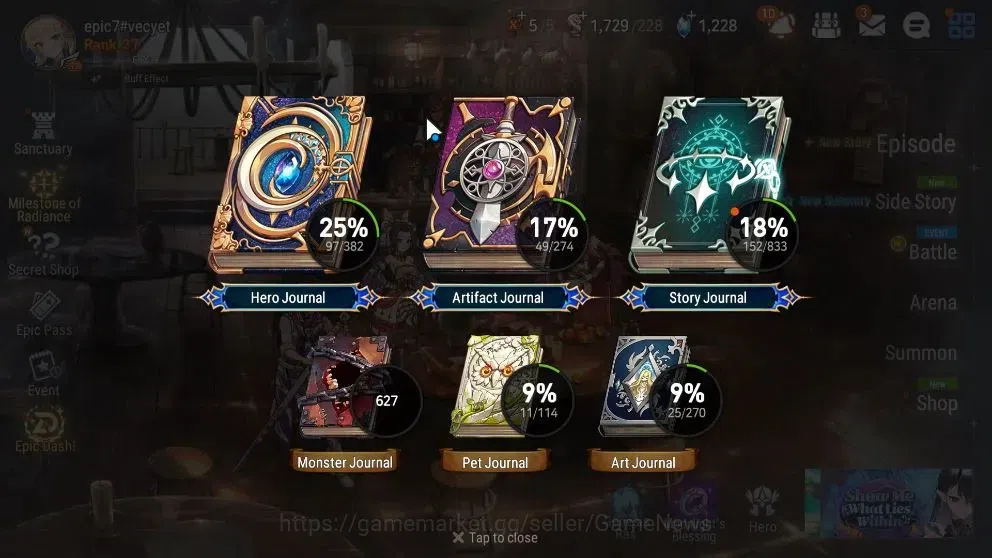 Epic Seven Accounts High-End Global UnVerif|NewEra|2 ML(Lone Cresent Bellona,Lionheart Cermia)+Abyss 3