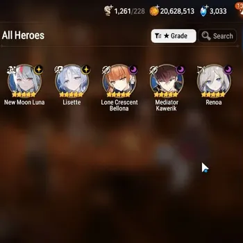 Epic Seven Accounts Starter Global Unverif|Fresh Starter|5ML(Lisette,NMLuna,Reona,Etc.)|Theater Locked|PoH+Bless ON|SS
