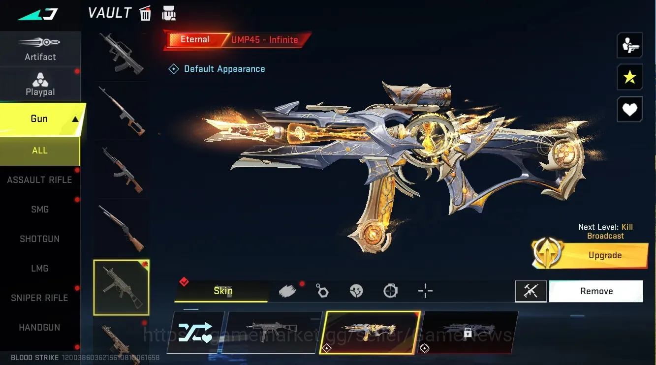 Blood Strike Accounts Rare Skin Asia|Eternal UMP45-Infinite+2 Legendary Nova Rebel Vogue+HK416+8 Striker| Rank Bronze III 1