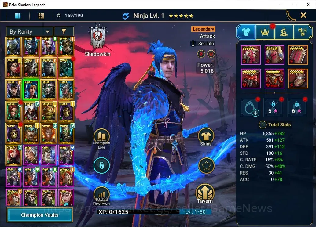 Raid: Shadow Legends Accounts Mid-Game Lv 17|708K Power|21 1